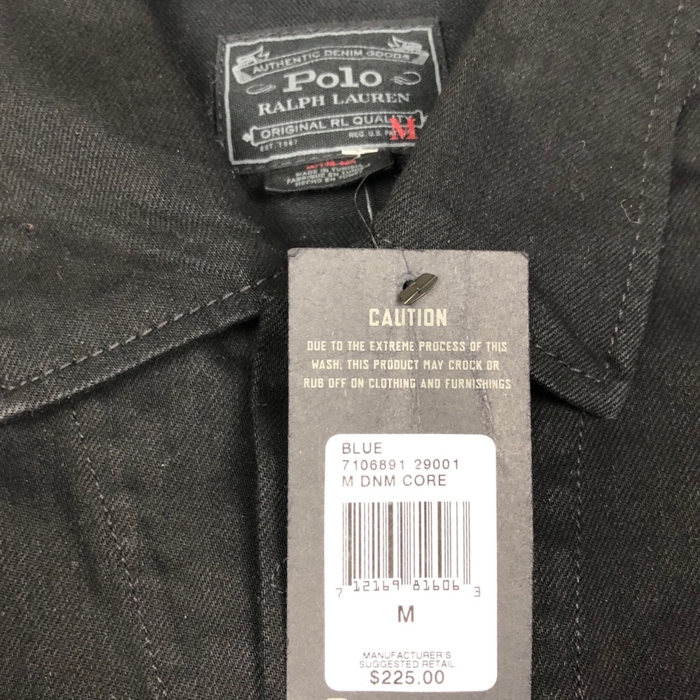 Polo Ralph Lauren Black Denim Trucker Jacket NWT - Picture 5 of 7